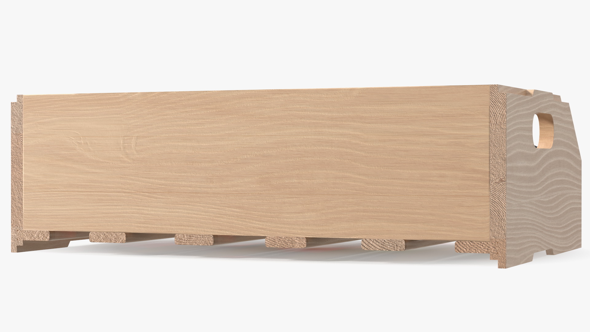 3D Beech Wood Rack With Bottles model