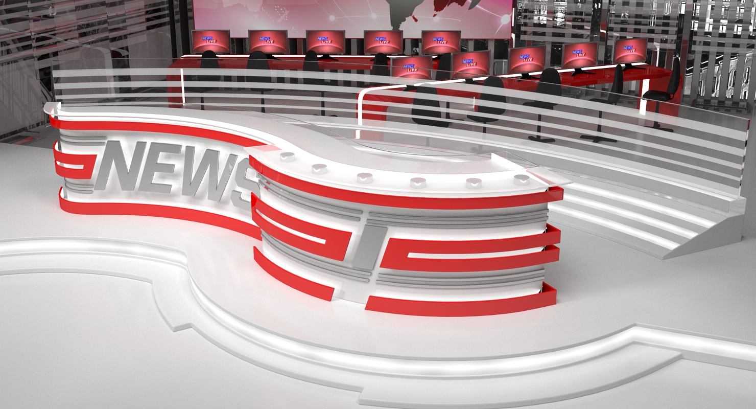 Big TV Studio Empty 3D model