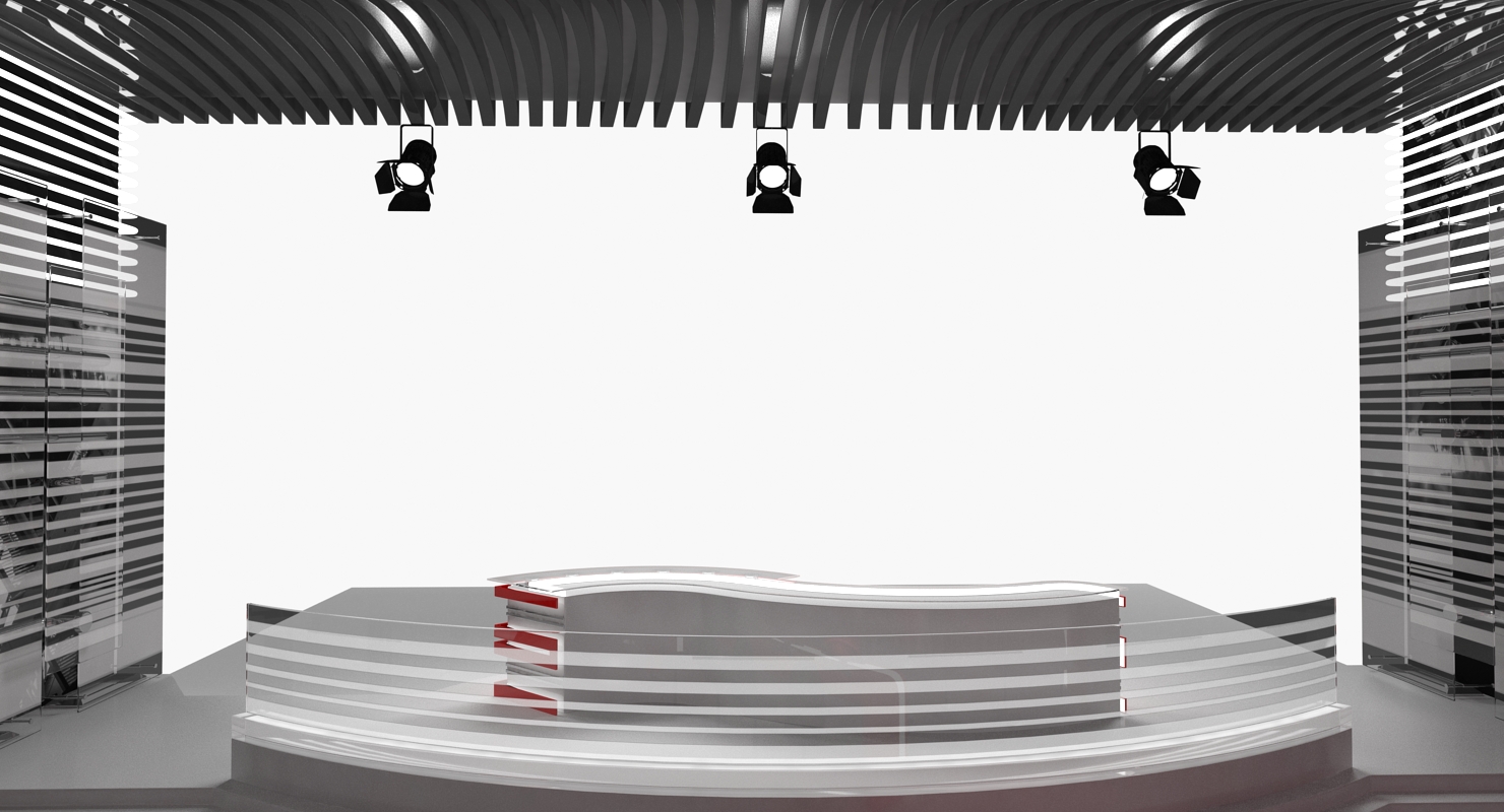 Big TV Studio Empty 3D model