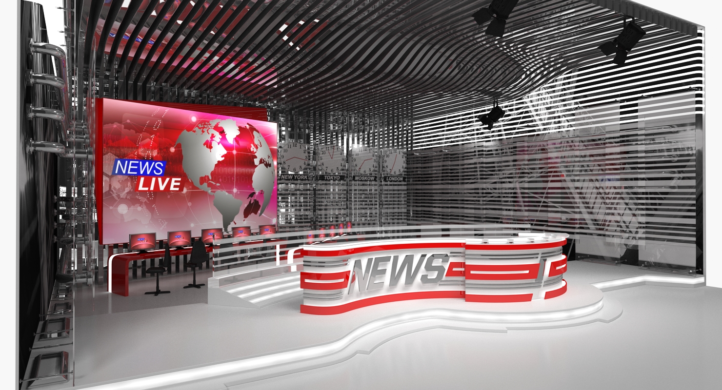 Big TV Studio Empty 3D model