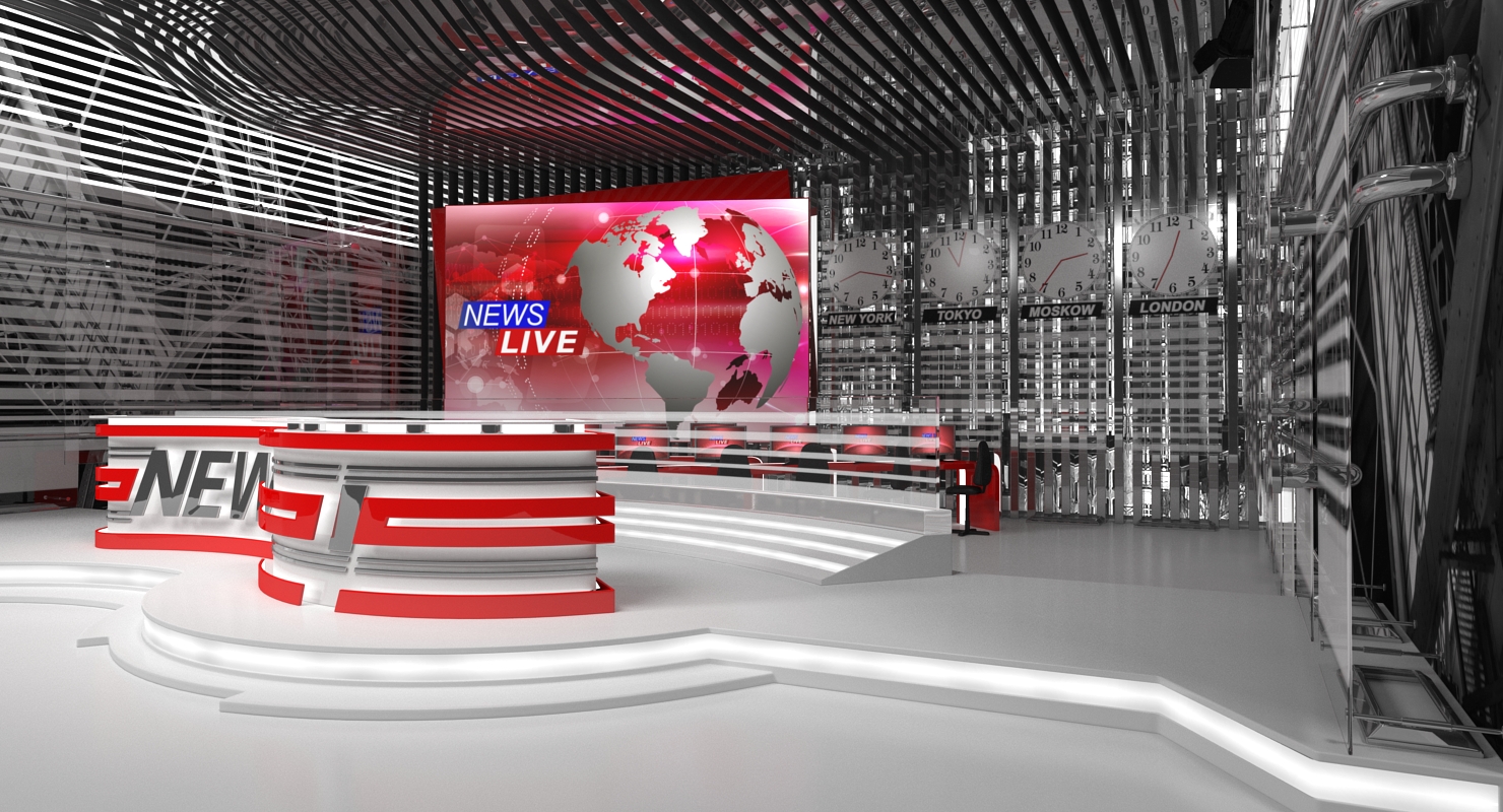 Big TV Studio Empty 3D model