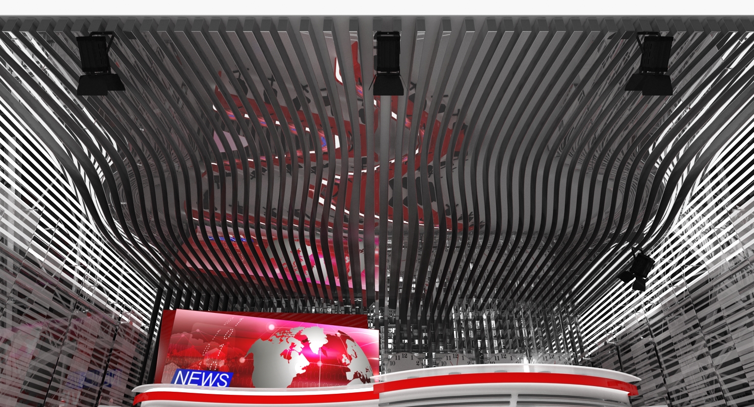 Big TV Studio Empty 3D model