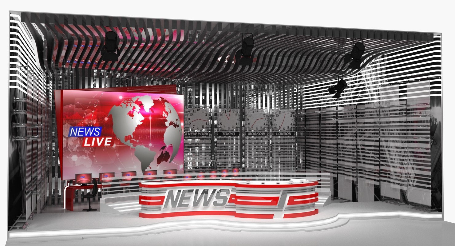 Big TV Studio Empty 3D model