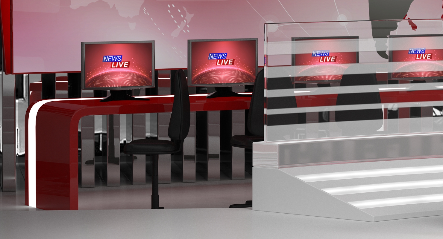 Big TV Studio Empty 3D model