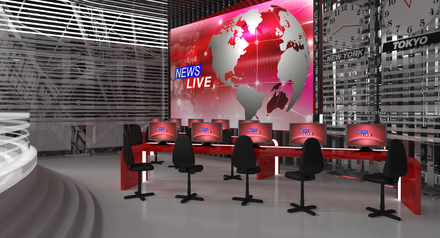 Big TV Studio Empty 3D model