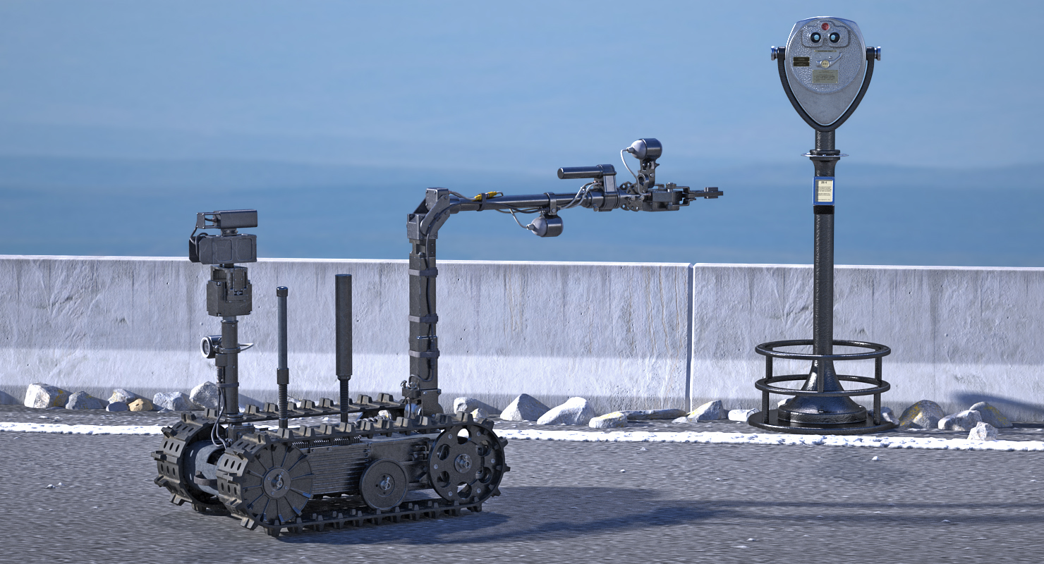 Sapper Robot Rigged 3D model