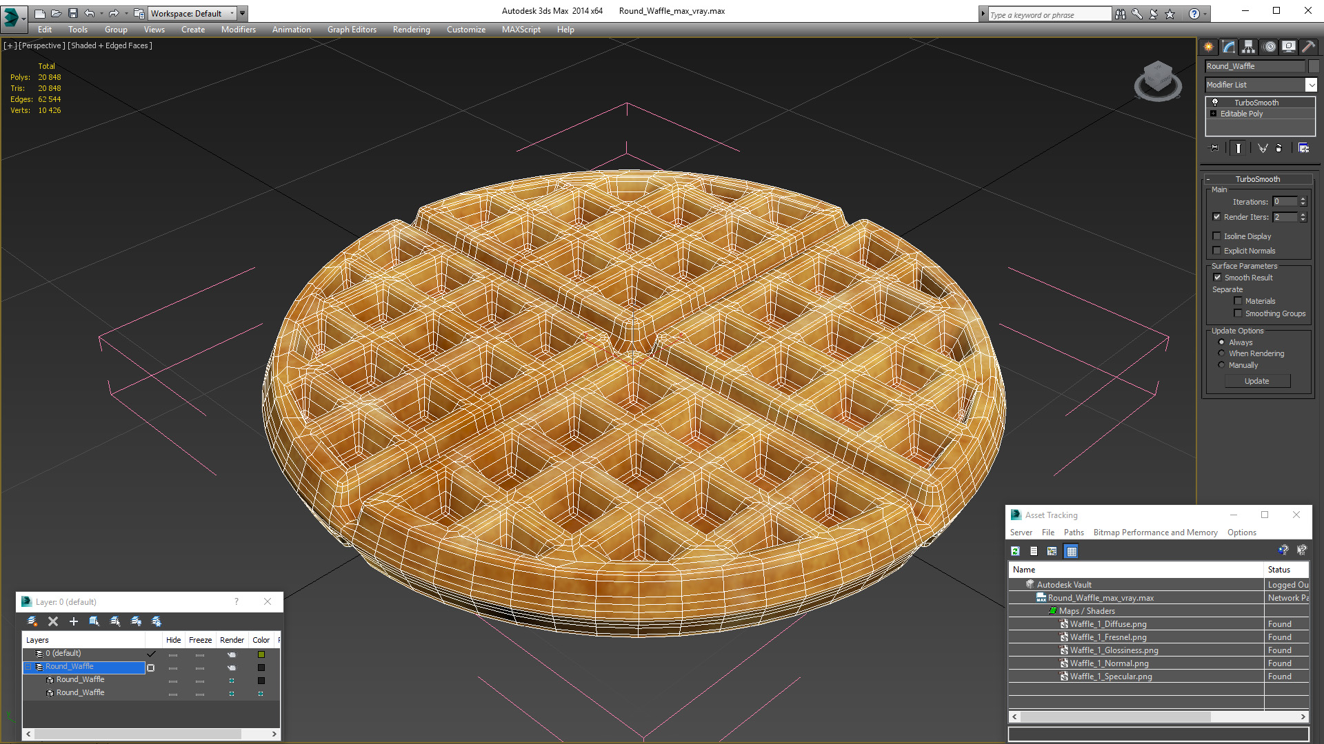 Round Waffle 3D