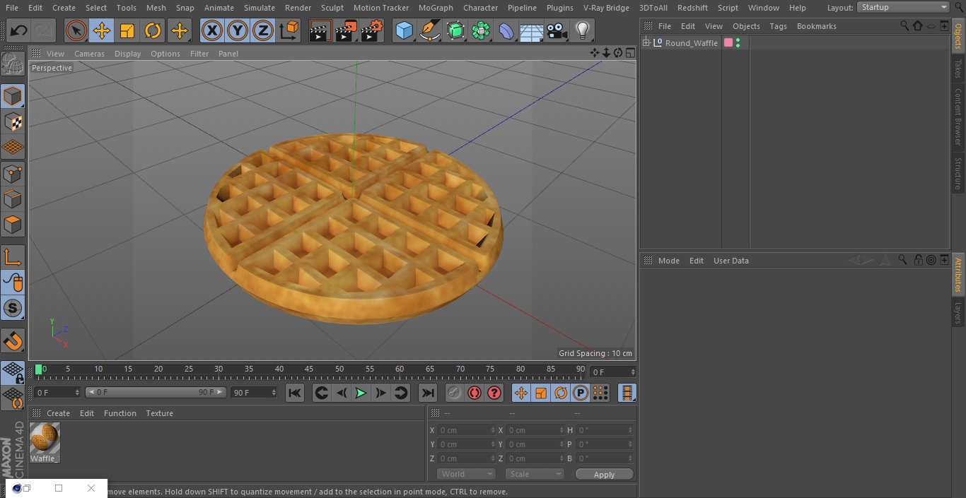 Round Waffle 3D