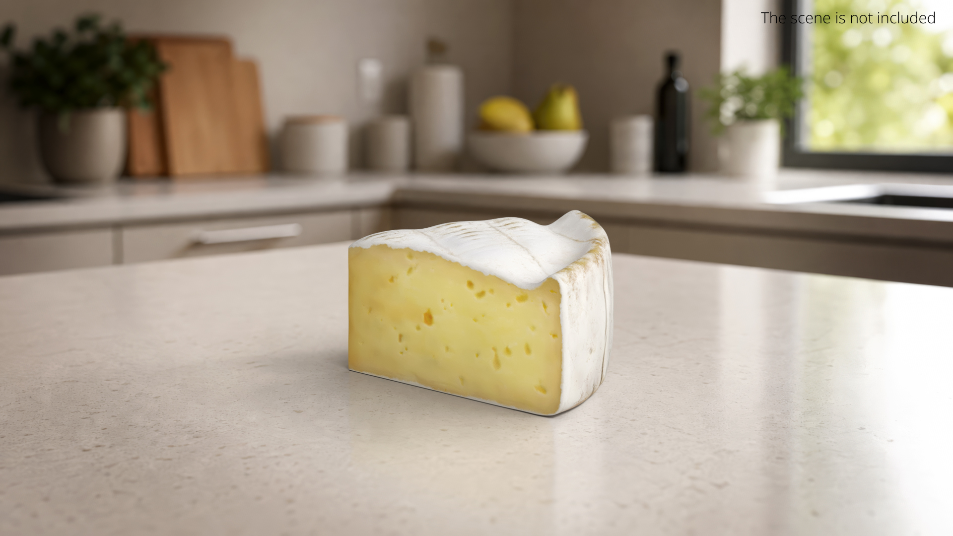 Brie Cheese Slice with Creamy Texture, view 2