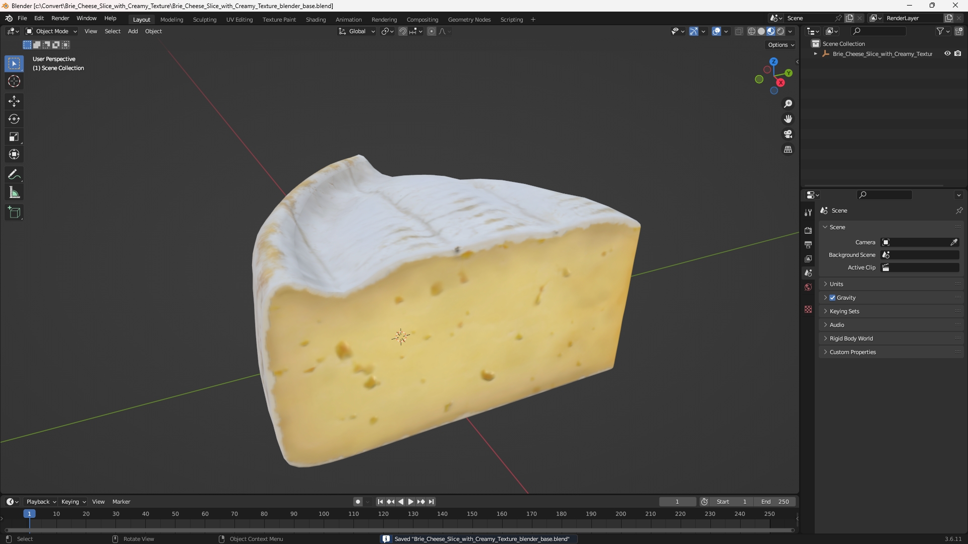 Brie Cheese Slice with Creamy Texture, view 9