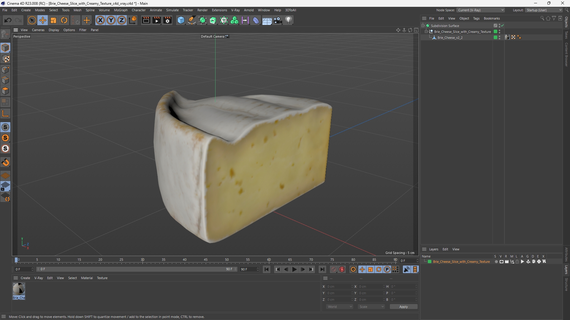 Brie Cheese Slice with Creamy Texture, view 11