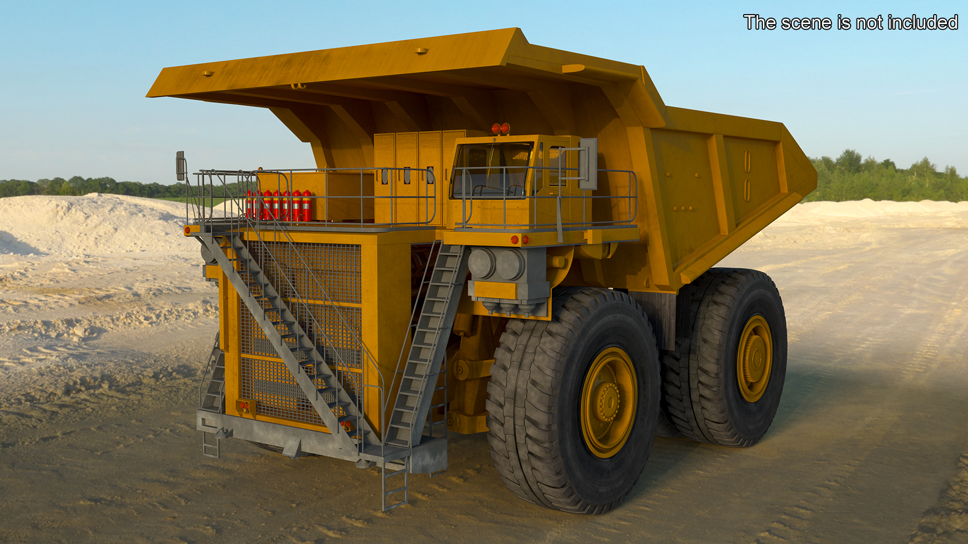 3D Mining Dump Truck Rigged for Cinema 4D model