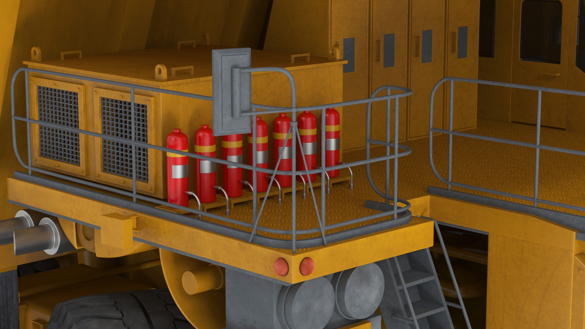 3D Mining Dump Truck Rigged for Cinema 4D model