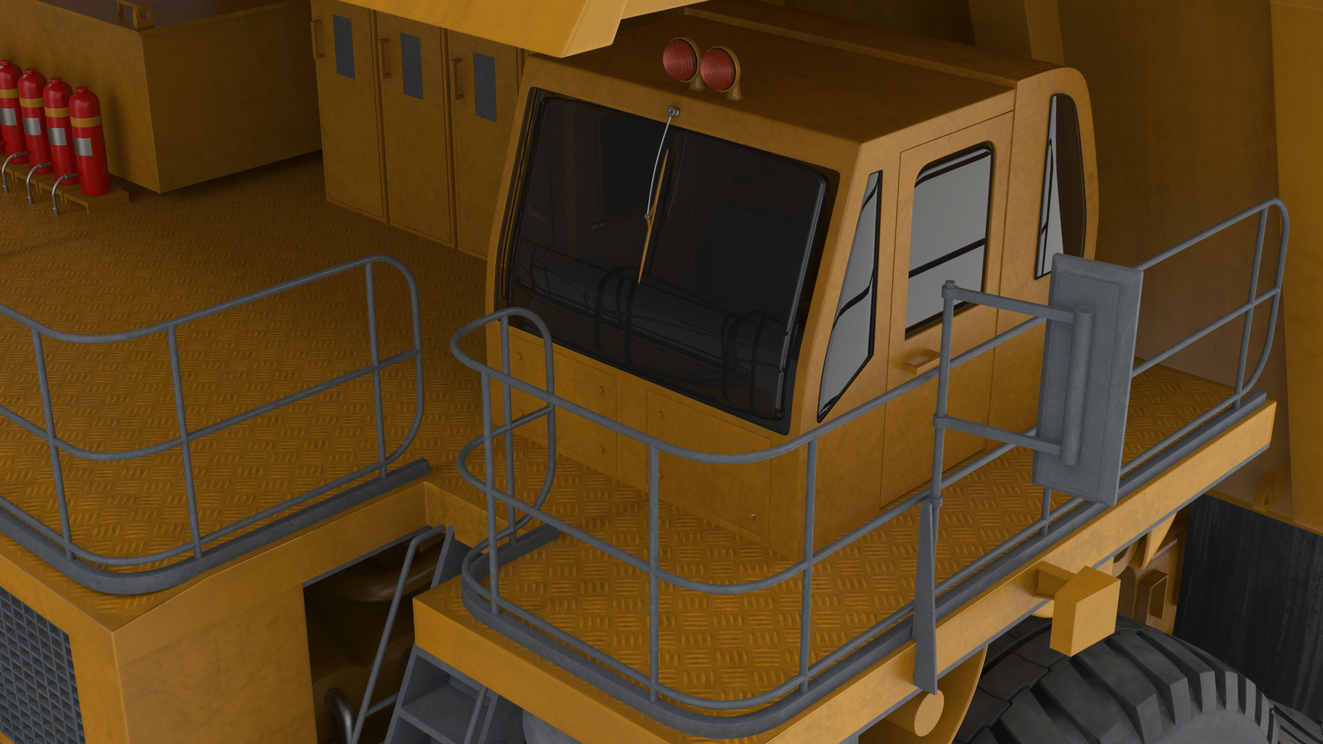 3D Mining Dump Truck Rigged for Cinema 4D model