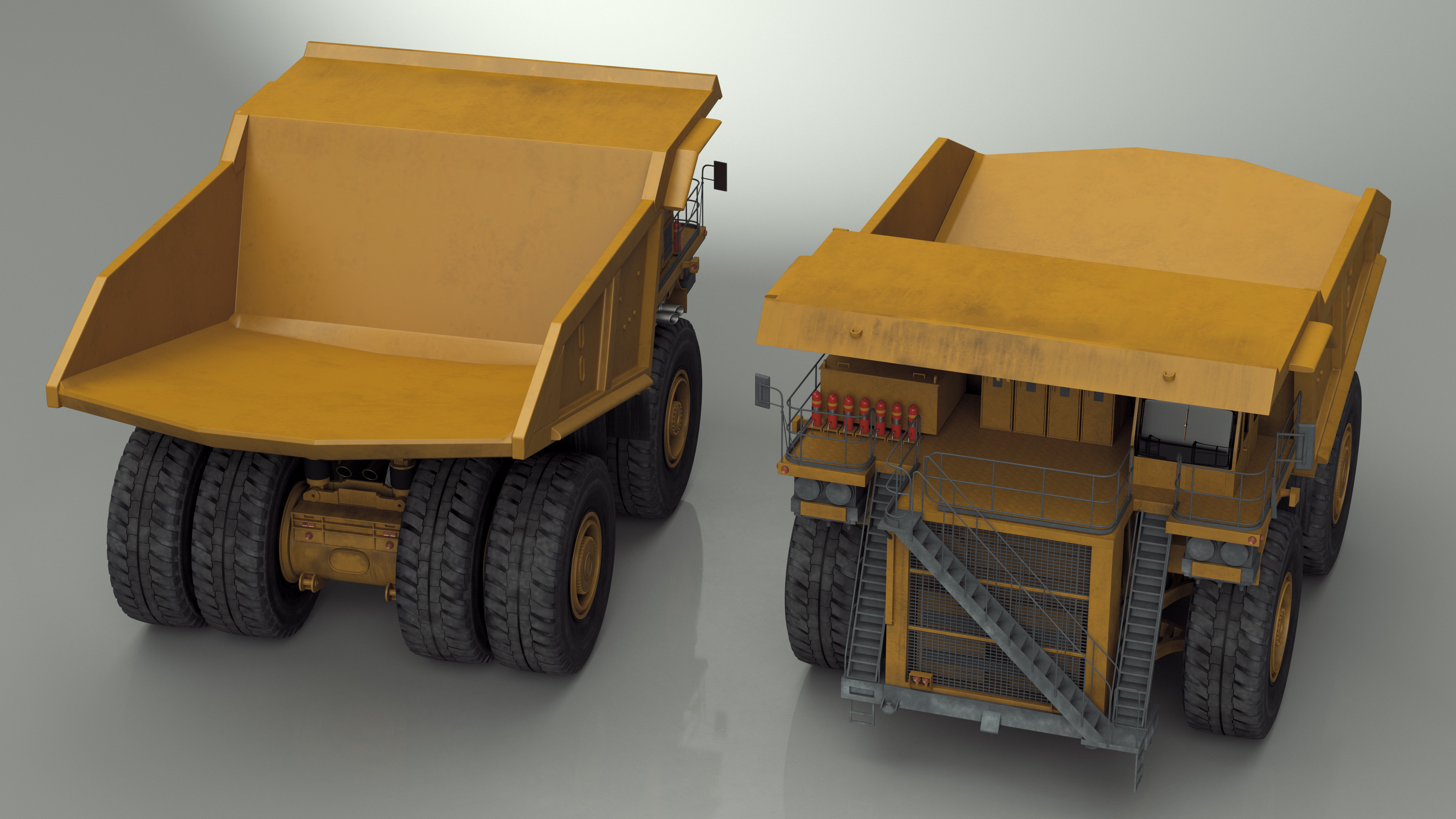 3D Mining Dump Truck Rigged for Cinema 4D model