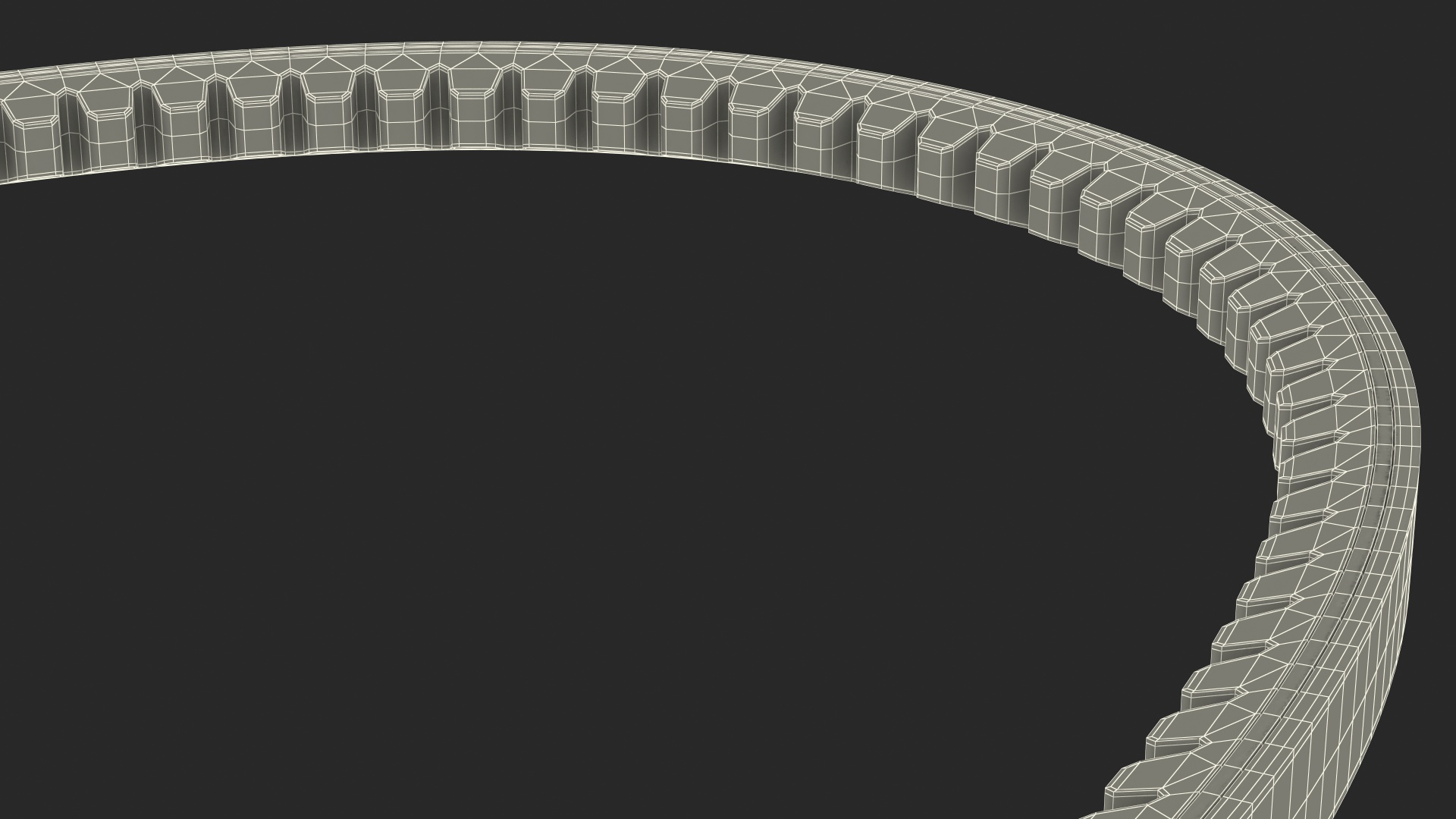 Accessory Drive V Belt 3D