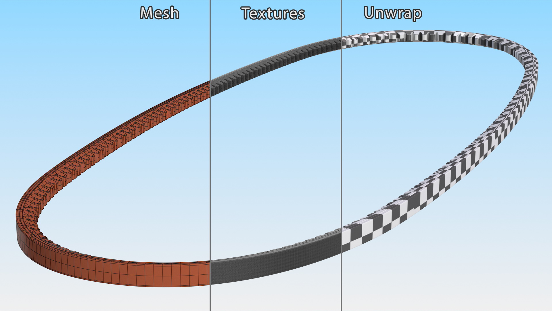 Accessory Drive V Belt 3D
