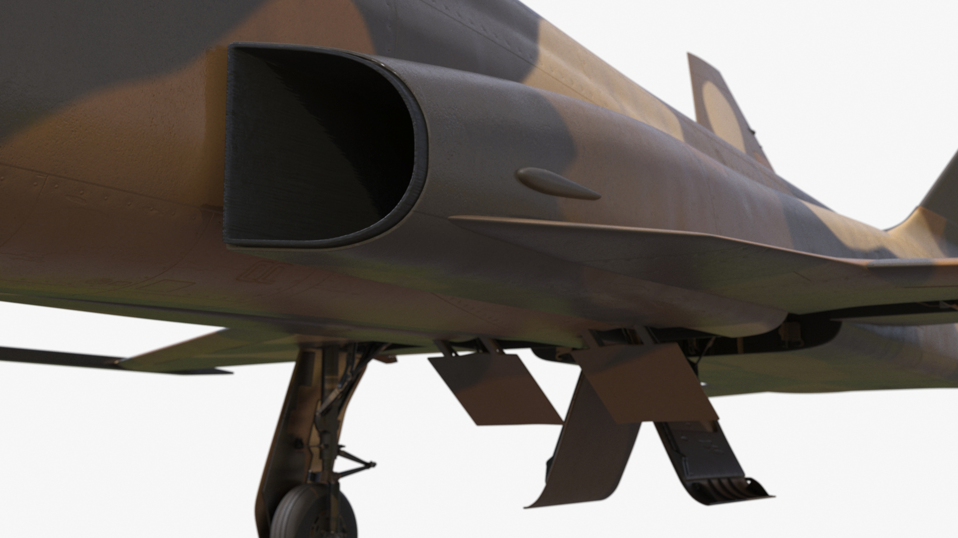 3D Camouflaged Military Fighter Jet without Rockets model