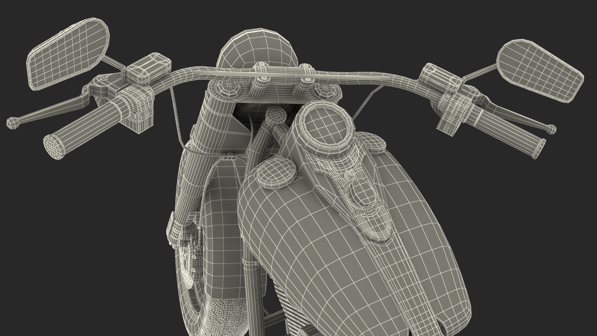 3D Softail Motorcycle Generic Rigged model
