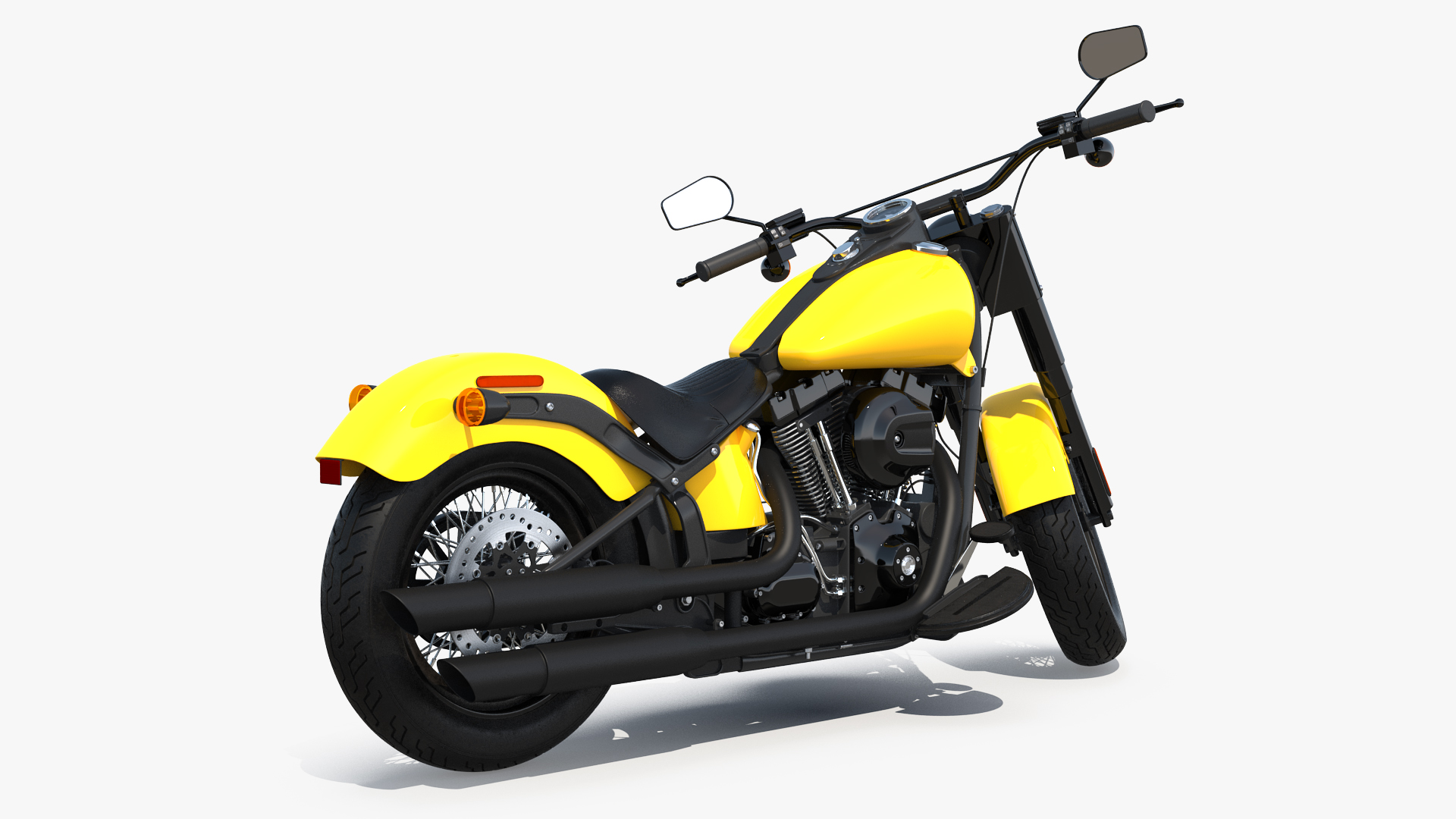 3D Softail Motorcycle Generic Rigged model