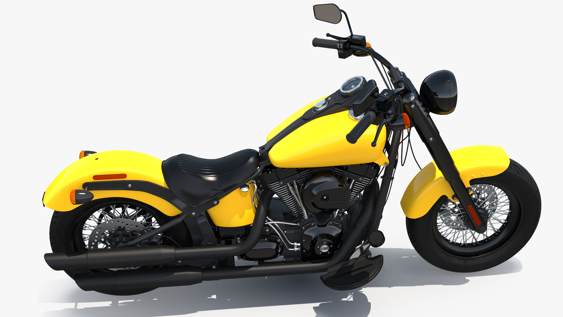 3D Softail Motorcycle Generic Rigged model