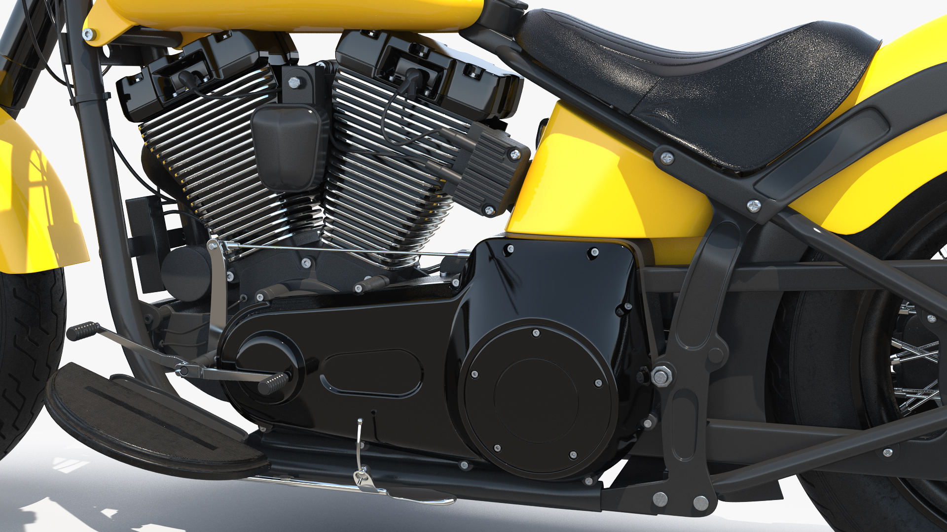 3D Softail Motorcycle Generic Rigged model