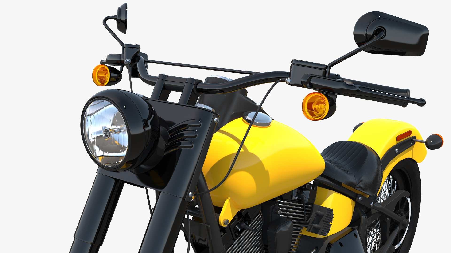 3D Softail Motorcycle Generic Rigged model
