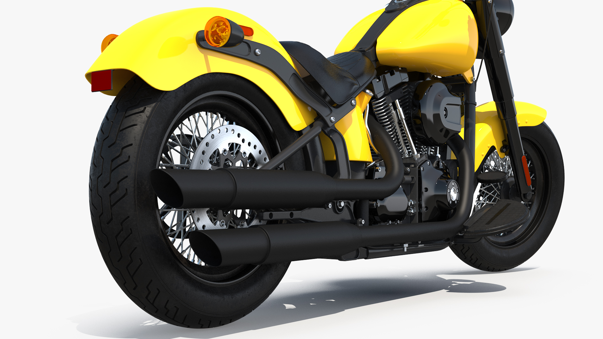 3D Softail Motorcycle Generic Rigged model