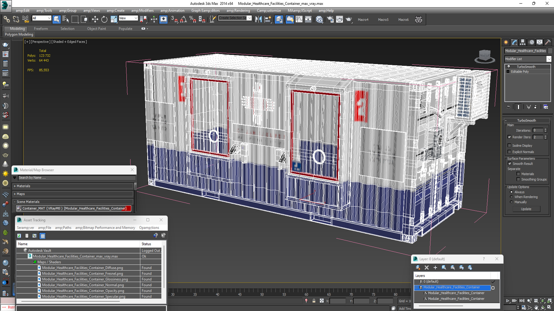 Modular Healthcare Facilities Container 3D model