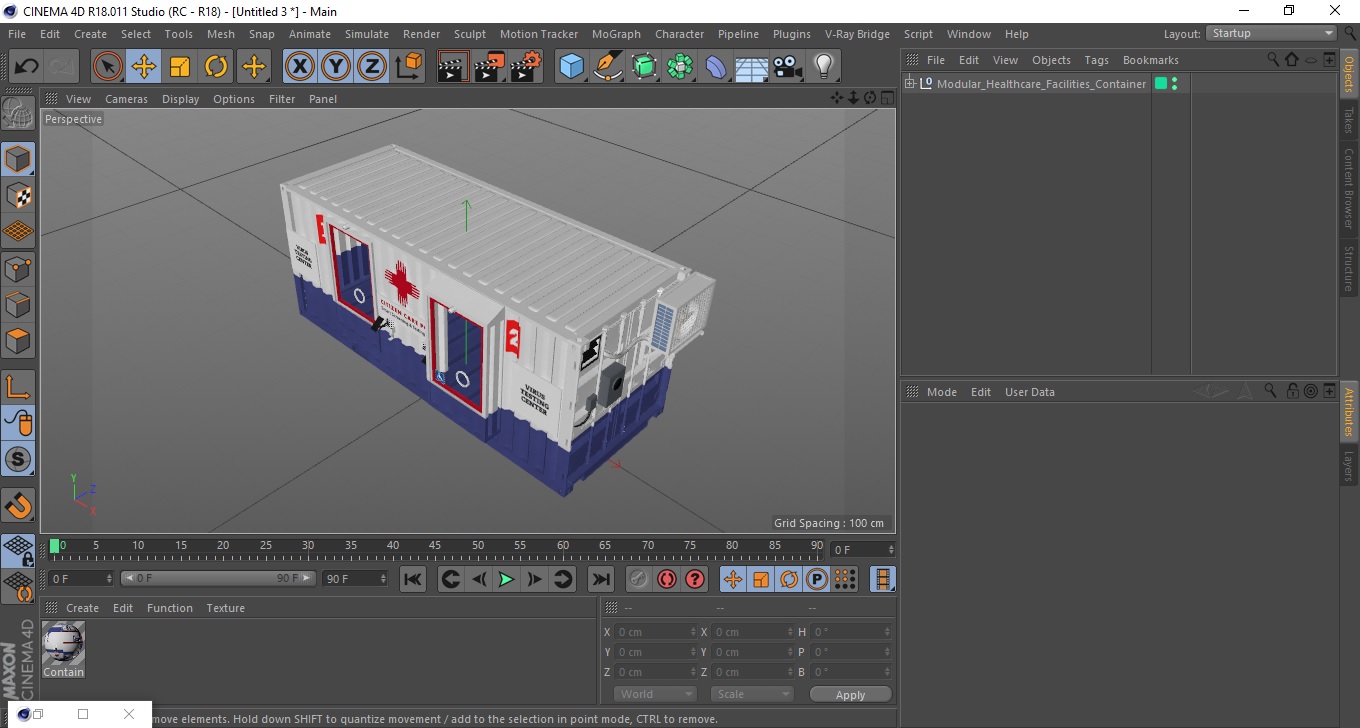 Modular Healthcare Facilities Container 3D model
