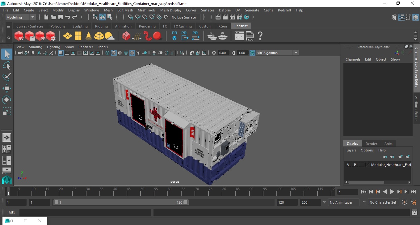 Modular Healthcare Facilities Container 3D model