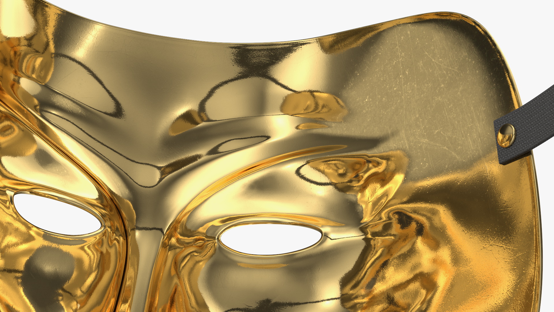 3D model Guy Fawkes Mask Gold