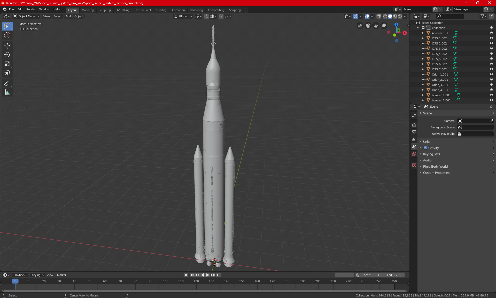 Space Launch System 3D model