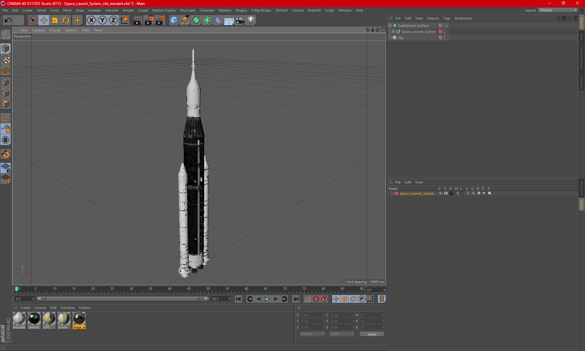 Space Launch System 3D model