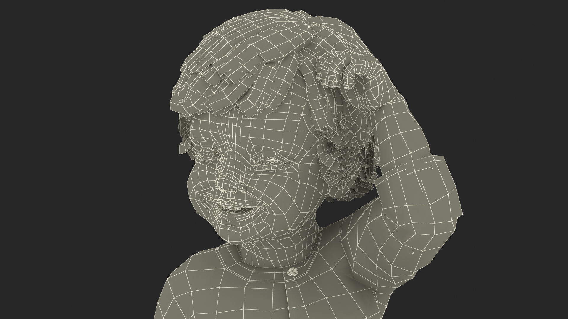 3D model Baby in Summer Strolling Clothes Sitting Pose