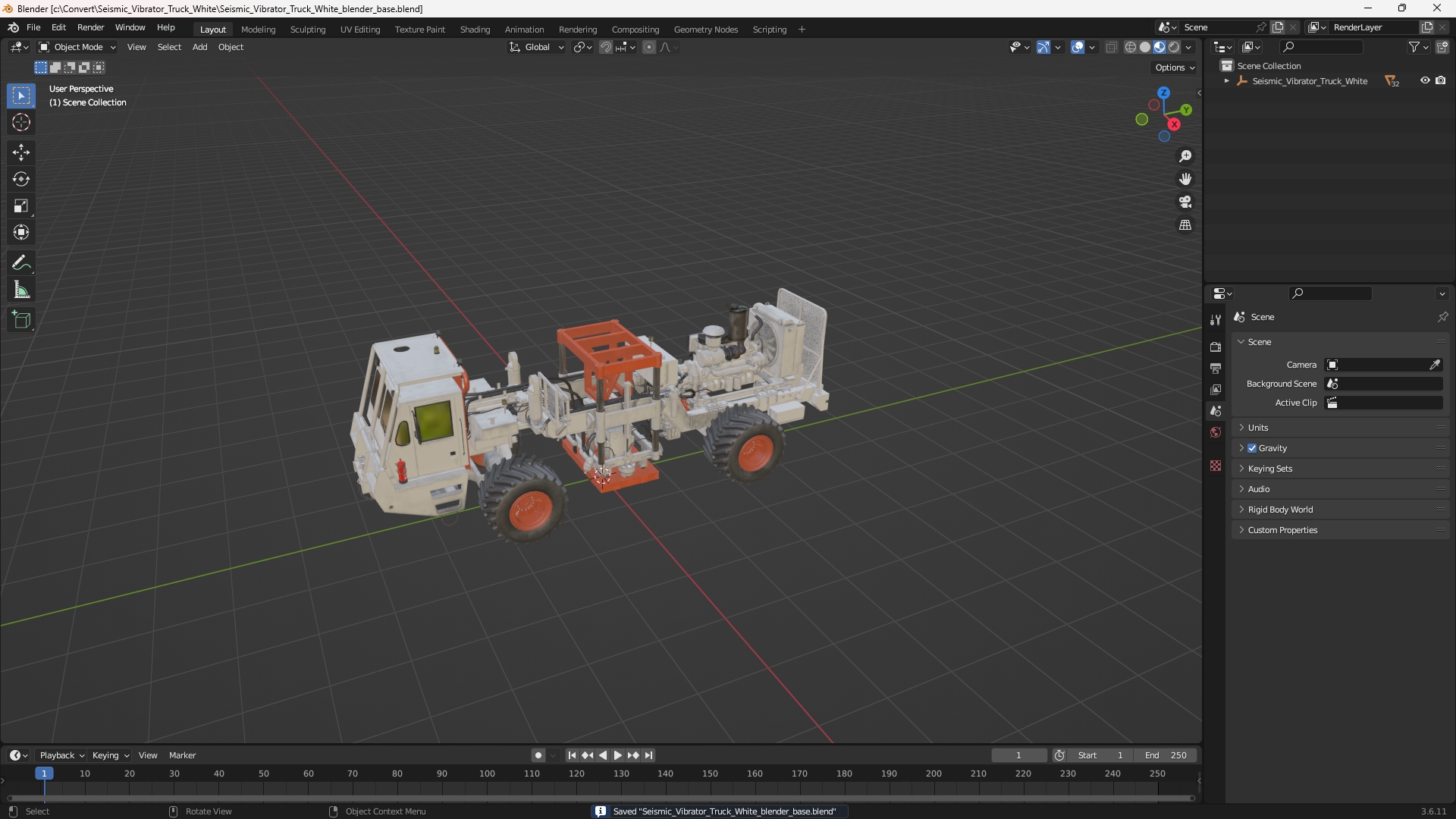 Seismic Vibrator Truck White - view 10