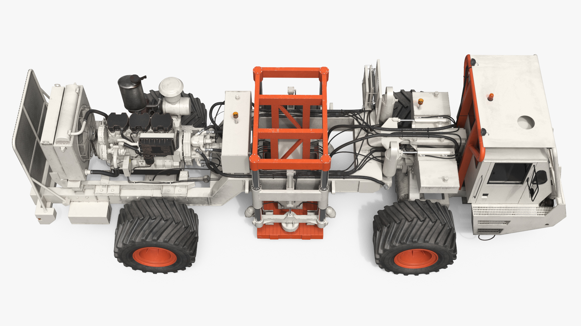 Seismic Vibrator Truck White - view 7