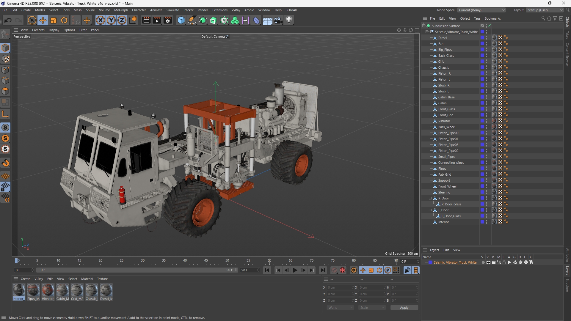Seismic Vibrator Truck White - view 12