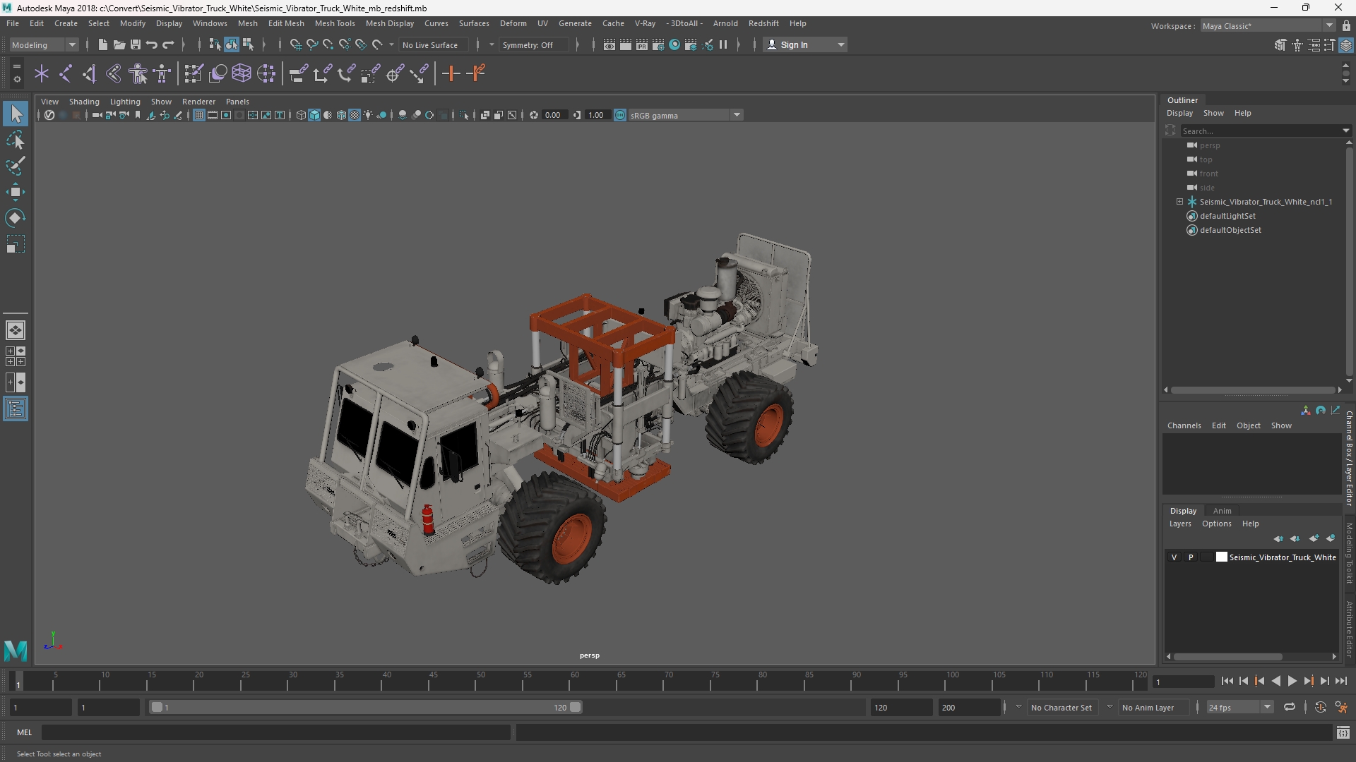 Seismic Vibrator Truck White - view 11