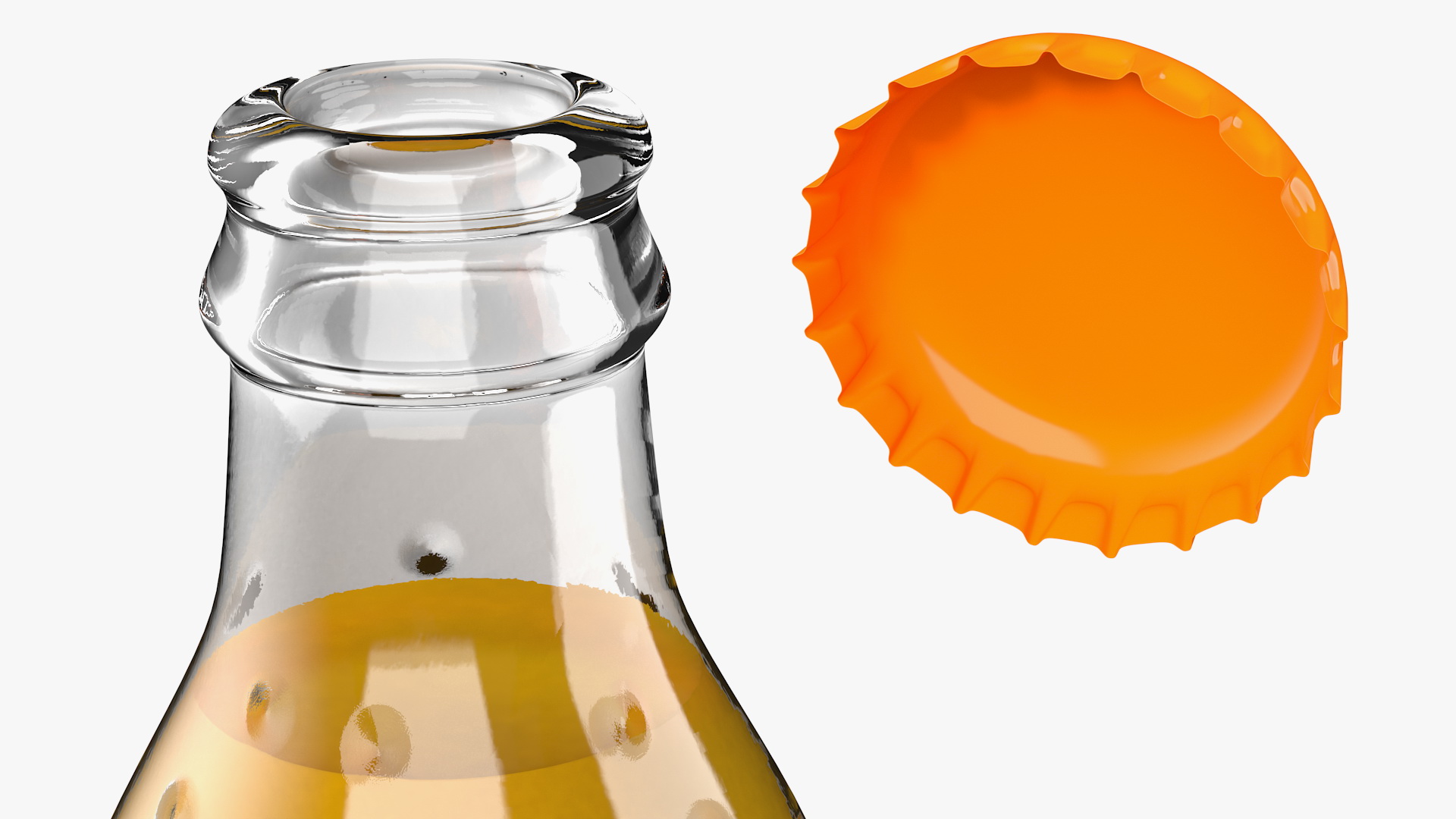 3D Fanta Glass Bottle model