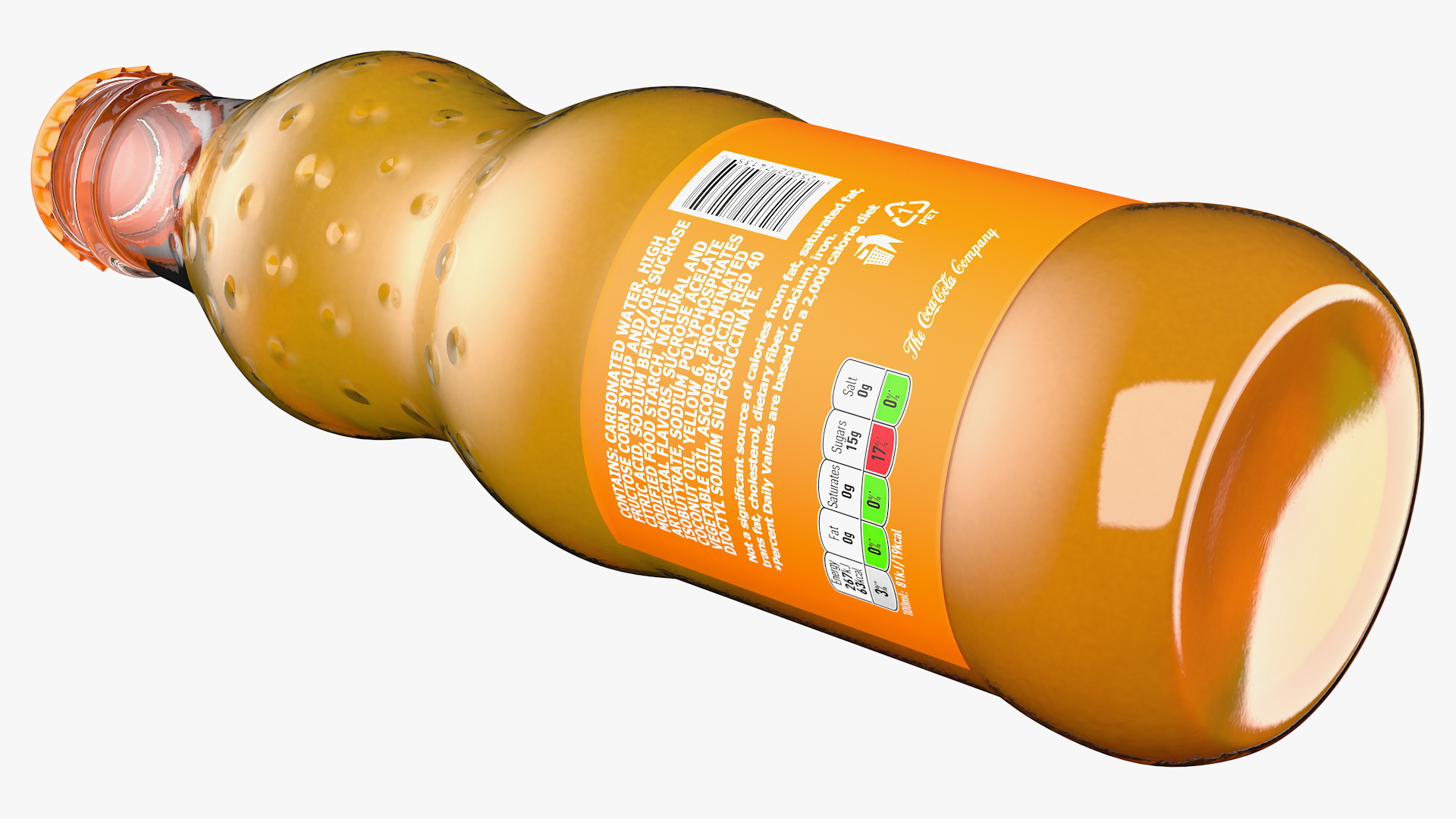 3D Fanta Glass Bottle model