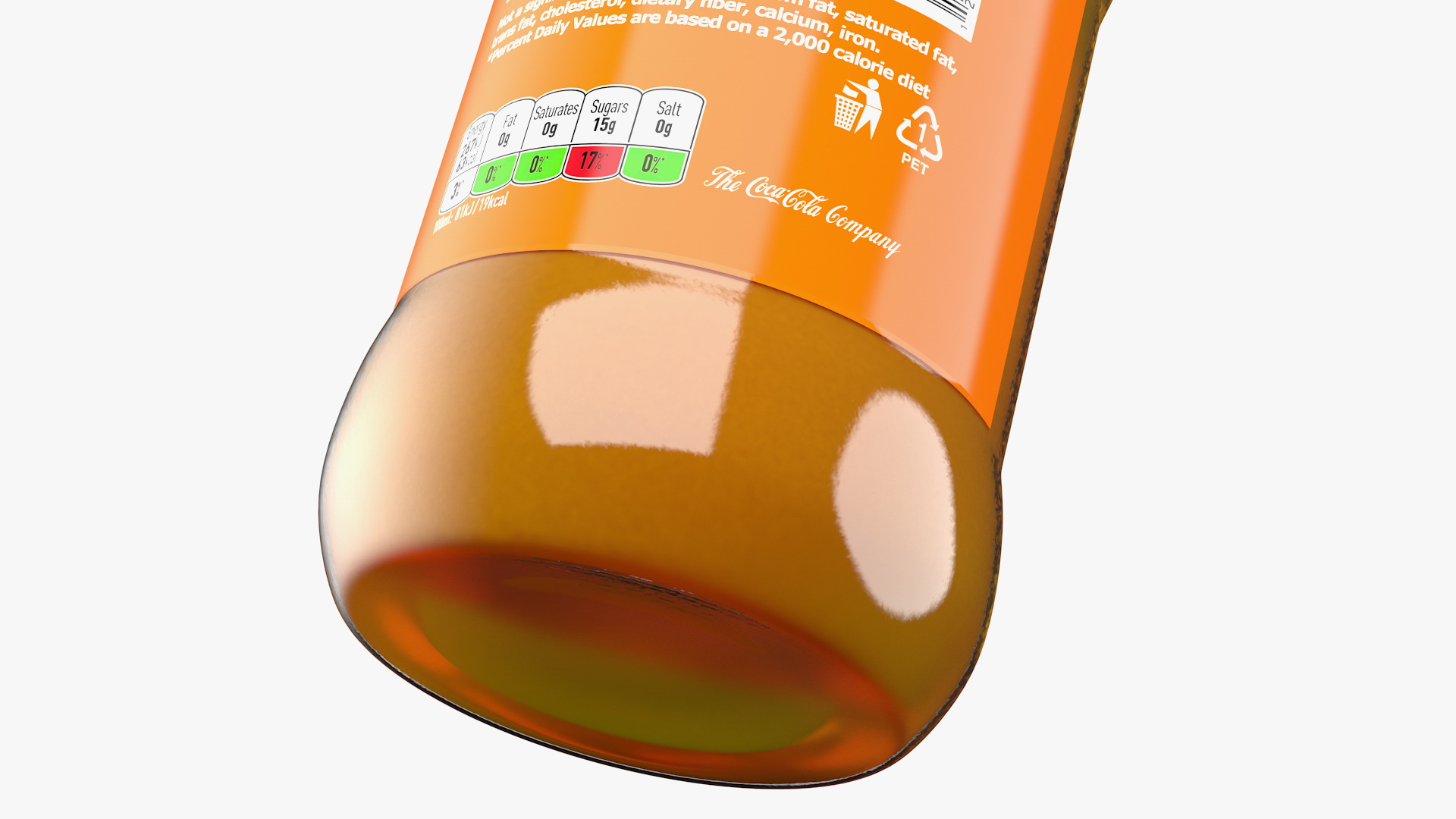 3D Fanta Glass Bottle model
