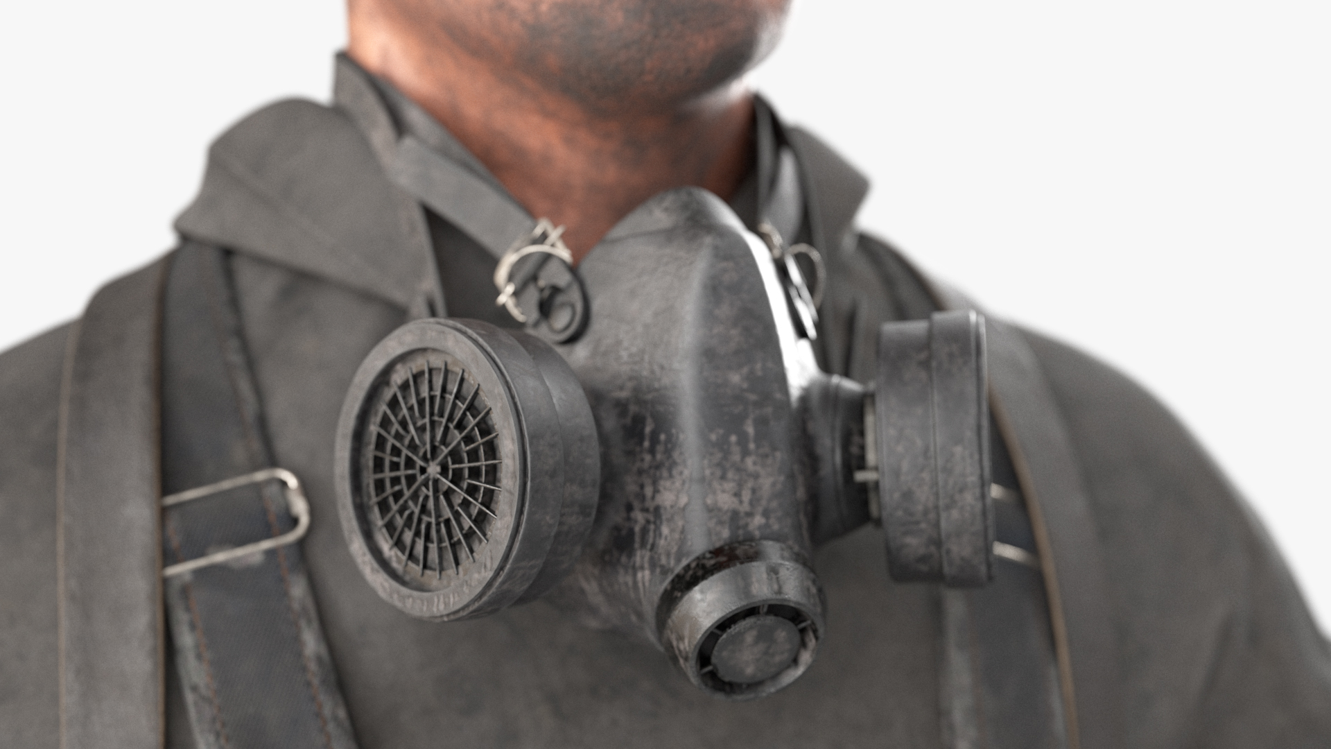 3D Coal Miner A-Pose Fur