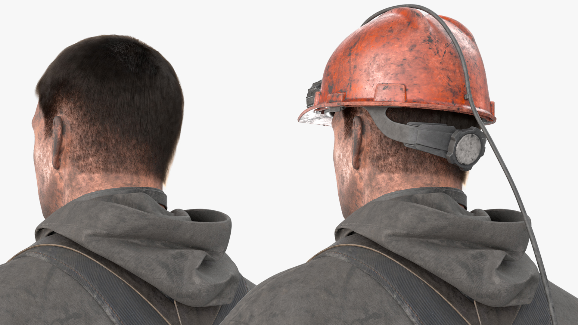 3D Coal Miner A-Pose Fur