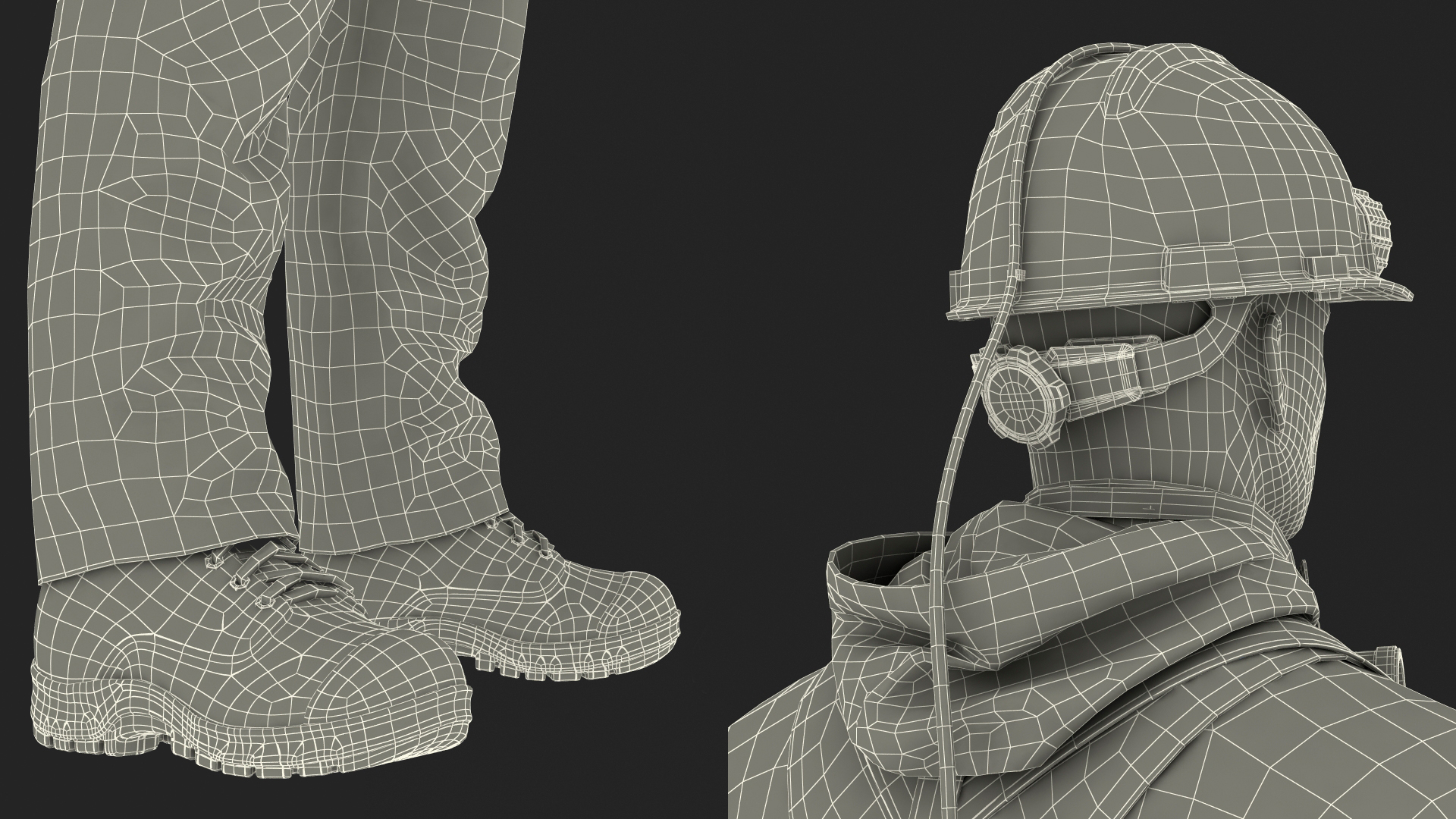 3D Coal Miner A-Pose Fur
