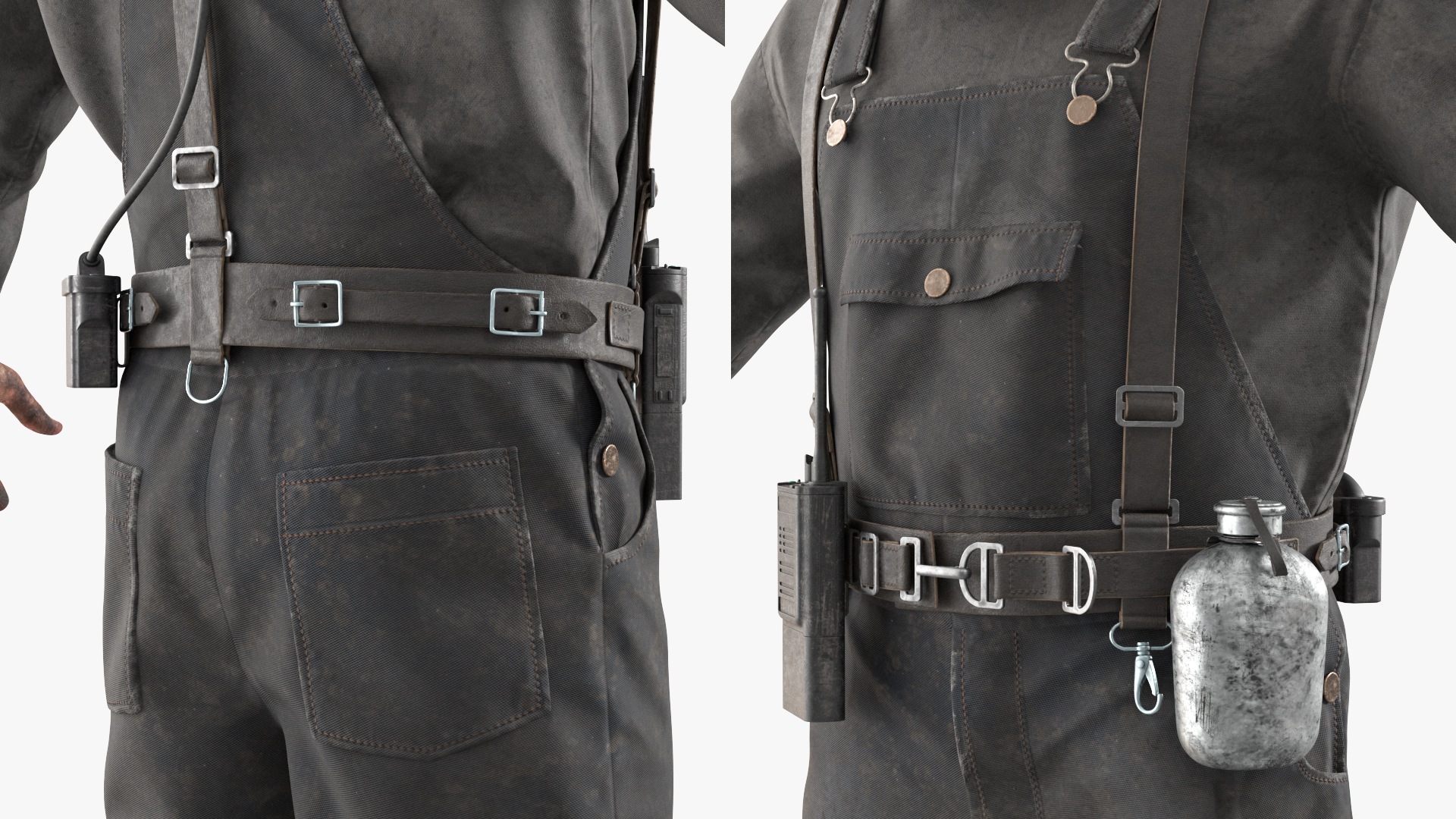3D Coal Miner A-Pose Fur