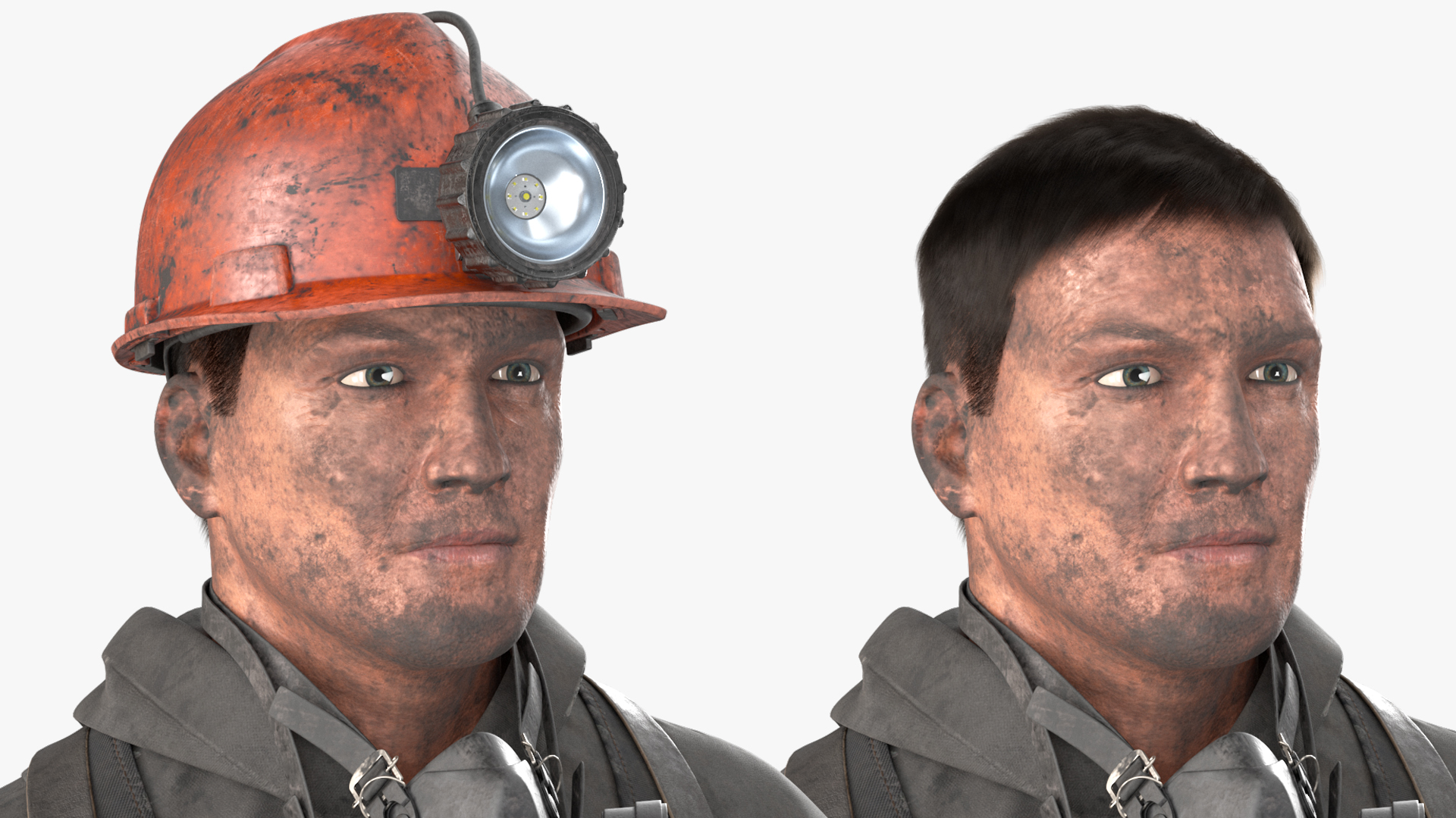 3D Coal Miner A-Pose Fur