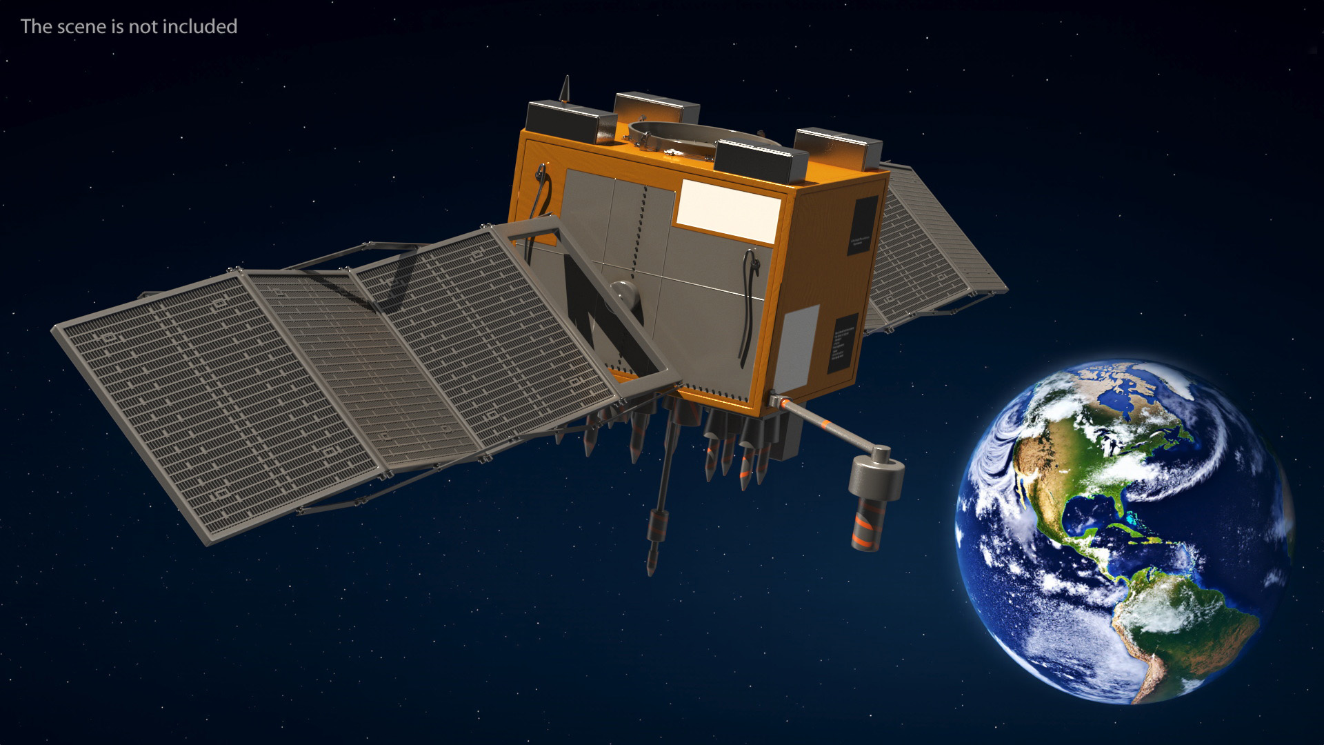 3D GPS Satellite Block IIF model