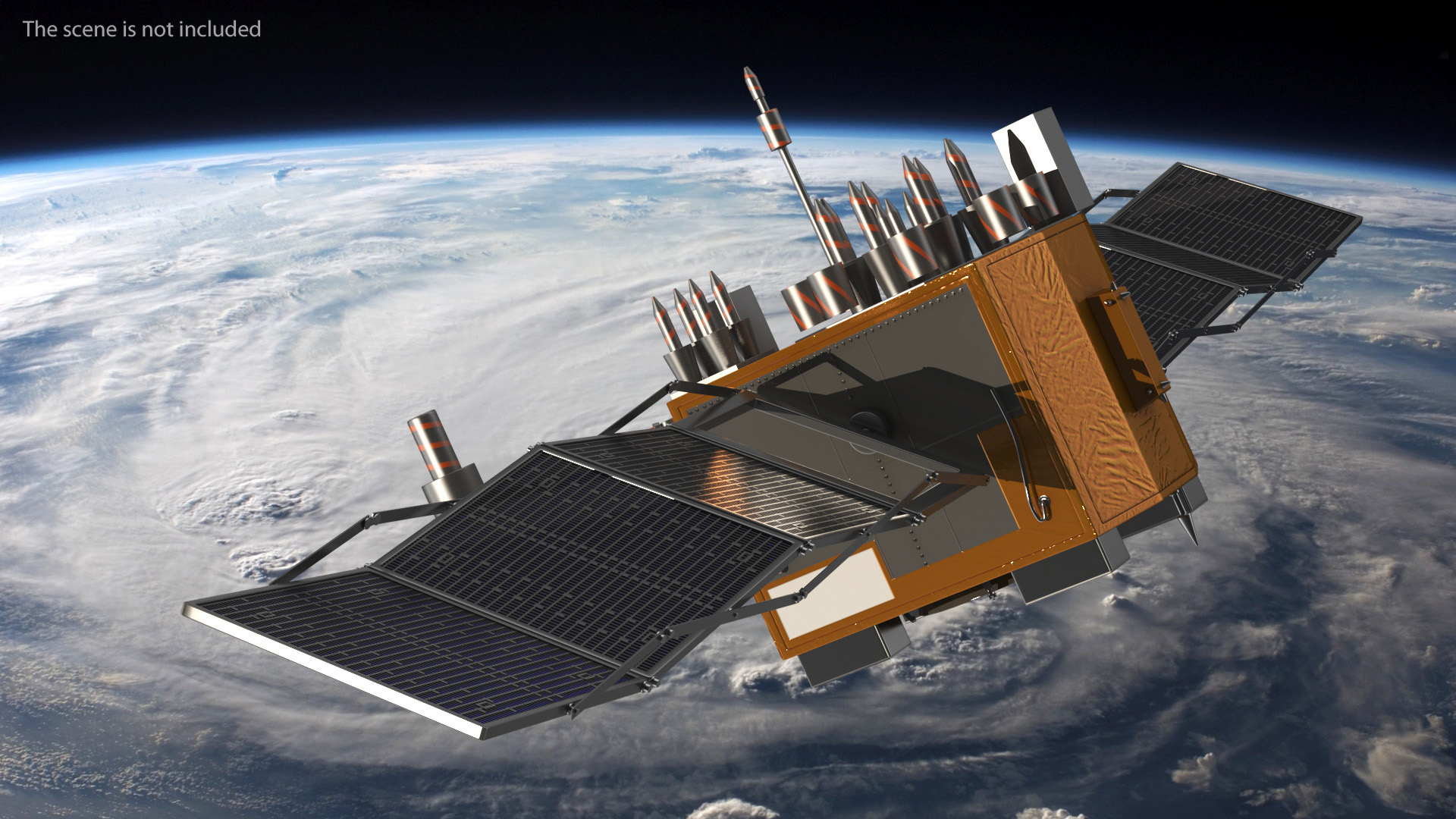 3D GPS Satellite Block IIF model