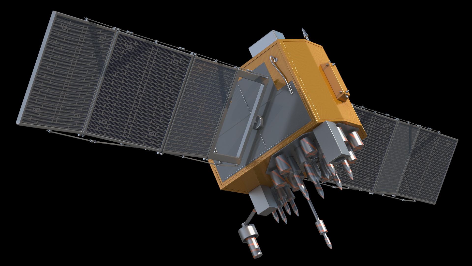 3D GPS Satellite Block IIF model